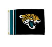 Rico Industries Drapeau utilitaire NFL Jacksonville Jaguars Stripes 30,5 x 43,2 cm - Double face - Idéal pour bateau/voiturette de golf/maison, etc.
