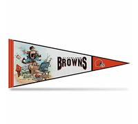 Rico Industries Fanion de football NFL Cleveland Browns The Fan par Gary Patterson 30,5 x 76,2 cm Décoration murale en feutre - Idéal pour la maison/la chambre à coucher/la décoration de grotte