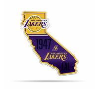 Rico Industries Fanion NBA Los Angeles Lakers State Forme Coupe Forme Coupe - Décoration de maison et de salon - Feutre doux EZ à accrocher
