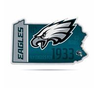 Rico Industries Fanion NFL Philadelphia Eagles State en forme de coupe - Décoration de maison et de salon - Feutre doux EZ à accrocher