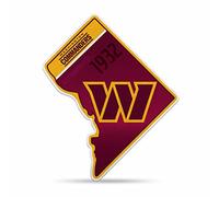 Rico Industries Fanion NFL Washington Commanders State en forme de forme de coupe - Décoration de maison et de salon - Feutre doux EZ à accrocher