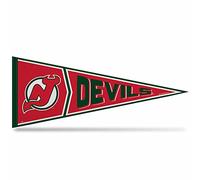 Rico Industries Fanion rétro en feutre souple NHL New Jersey Devils - 30,5 x 76,2 cm - À accrocher - Décoration d'intérieur (salle de jeux, cave, chambre à coucher)