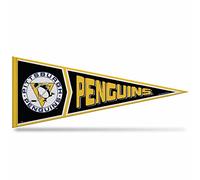 Rico Industries Fanion rétro en feutre souple NHL Pittsburgh Penguins - 30,5 x 76,2 cm - À accrocher - Décoration d'intérieur (salle de jeux, cave, chambre à coucher)