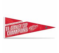 Rico Industries Fanions en feutre souple NHL Detroit Red Wings Multi Champ 30,5 x 76,2 cm - À accrocher - Décoration d'intérieur (salle de jeux, cave, chambre à coucher)