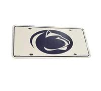 Rico Industries, INC Penn State Logo en métal (DE Plaque d'immatriculation Mtg1117), Blanc