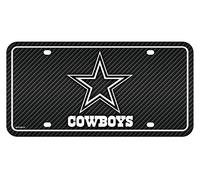 Rico Industries, Inc. Plaque d'immatriculation en métal Motif Cowboys en Fibre de Carbone Aluminium de qualité supérieure