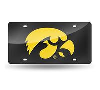 Rico Industries Iowa Hawkeyes Noir Laser Cut Plaque d'immatriculation