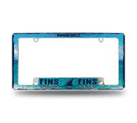 Rico Industries Margaritaville Fins 12" x 6" Chrome All Over Automotive License Plate Frame for Car/Truck/SUV