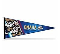 Rico Industries MiLB Fanions de baseball Omaha Storm Chasers 30,5 x 76,2 cm en feutre - Idéal pour la maison/la chambre à coucher/la décoration de grotte d'homme
