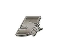 Rico Industries NASCAR Kyle Larson Antique Auto Emblem Antique Nickel Auto Emblem for Car/Truck/SUV