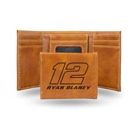 Rico Industries NASCAR Racing Ryan Blaney No. 12 Portefeuille à trois volets gravé au laser pour homme
