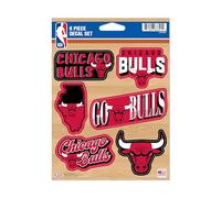 Rico Industries NBA Basketball Chicago Bulls Lot de 6 autocollants