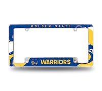 Rico Industries NBA Basketball Golden State Warriors Wave Cadre de Plaque d'immatriculation chromé pour Voiture/Camion/SUV 30,5 x 15,2 cm