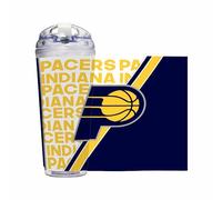 Rico Industries NBA Basketball Indiana Pacers Gobelet en acrylique de 710 ml avec couvercle à charnière, gobelet à double paroi sous licence officielle avec paille