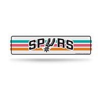 Rico Industries NBA Basketball San Antonio Spurs 2021-22 City Edition Mixtape Plaque de rue en métal 10,2 x 38,1 cm Décoration d'intérieur - Chambre à coucher, bureau - Man Cave