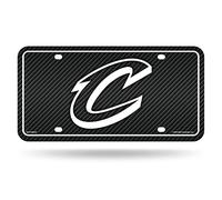 Rico Industries NBA Cleveland Cavaliers Étiquette de Voiture en Fibre de Carbone en métal 8,5" x 11" - Idéal pour Camion/Voiture/SUV