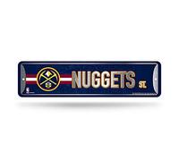 Rico Industries NBA Denver Nuggets Plaque de rue en métal (10,2 x 38,1 cm) - Idéal pour la maison, la chambre à coucher, la cave