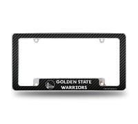 Rico Industries NBA Golden State Warriors Cadre de Plaque d'immatriculation Automobile en Fibre de Carbone 30,5 x 15,2 cm Chromé