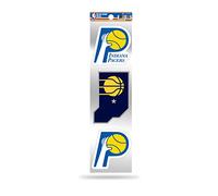 Rico Industries NBA Indiana Pacers Lot de 3 autocollants rétro Spirit