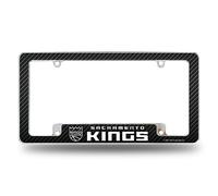 Rico Industries NBA Sacramento Kings Cadre de Plaque d'immatriculation Automobile en Fibre de Carbone 30,5 x 15,2 cm Chromé