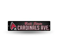 Rico Industries NCAA Angelo State Rams Haute résolution Plastique Plaque de Rue, Red