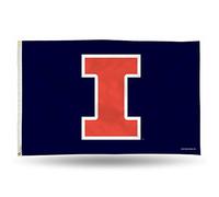 Rico Industries NCAA Bannière Drapeau 0,9 m par 1,5 m, FGB400102, Illinois Fighting Illini, 3x5 Foot