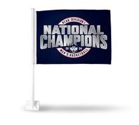 Rico Industries NCAA Connecticut Huskies - UCONN 2024 National Basketball Champions - Drapeau double face de voiture pour homme