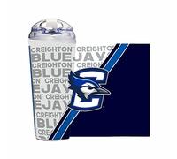 Rico Industries NCAA Creighton Bluejays Gobelet en acrylique standard de 710 ml avec couvercle à charnière, gobelet à double paroi sous licence officielle avec paille