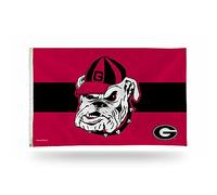 Rico Industries NCAA Drapeau de Georgia Bulldogs rayé 91 x 152 cm avec œillets