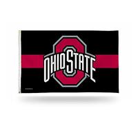 Rico Industries NCAA Drapeau de l'État de l'Ohio Buckeyes avec œillets Noir 91 x 152 cm