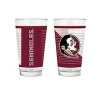 Rico Industries NCAA Florida State Seminoles Lot de 2 verres à pinte avec logo imprimé numériquement, pratiques et classiques, pour ventilateurs, passent au lave-vaisselle