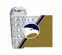 Rico Industries NCAA Georgia Southern Eagles Gobelet standard en acrylique de 710 ml avec couvercle à charnière, gobelet à double paroi sous licence officielle avec paille