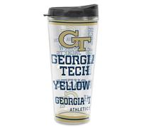 Rico Industries NCAA Georgia Tech Yellow Jackets - GT Gobelet isotherme à double paroi en Tritan Mayhem pour garder les boissons froides et chaudes, fabriqué aux États-Unis