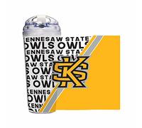 Rico Industries NCAA Kennesaw State Owls Gobelet standard en acrylique de 710 ml avec couvercle à charnière, gobelet à double paroi sous licence officielle avec paille