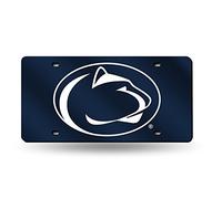 Rico Industries NCAA Laser incrustations de métal Tag de Plaque d'immatriculation, Mixte Adulte, Laser Inlaid Metal License Plate Tag, Bleu Marine, 6" x 12"