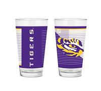Rico Industries NCAA LSU Tigers Lot de 2 verres à pinte avec logo imprimé numériquement - Pratiques - Pour fans - Passent au lave-vaisselle