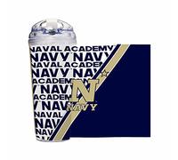Rico Industries NCAA Naval Academy Midshipmen Gobelet en acrylique standard de 710 ml avec couvercle à charnière, gobelet à double paroi sous licence officielle avec paille