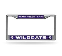 Rico Industries NCAA Northwestern Bling Chrome Frame Sports Fan Automotive Accessoires, Multicolore, Taille Unique