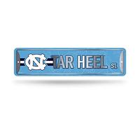Rico Industries NCAA Panneau de rue en métal Tar Heels de Caroline du Nord (10,2 x 38,1 cm) - Idéal pour la maison, le bureau, la chambre et la cave de l'homme - Fabriqué