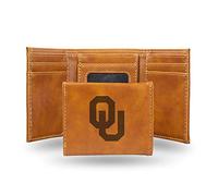 Rico Industries NCAA Portefeuille à Trois Plis gravés au Laser Marron, LETRI230201BR, Marron, 5.75 x 7-inches
