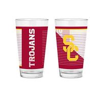Rico Industries NCAA Southern California Trojans - USC Lot de 2 verres à pinte avec logo imprimé numériquement, pratiques et classiques, pour ventilateurs, passent au lave-vaisselle