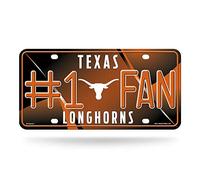 Rico Industries NCAA Texas Longhorns #1 Fan Metal License Plate Tag