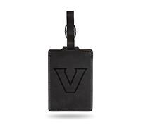 Rico Industries NCAA Vanderbilt Commodores Étiquette de bagage en daim gravé au laser avec carte d'identité Noir