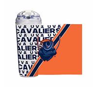 Rico Industries NCAA Virginia Cavaliers Gobelet standard en acrylique de 710 ml avec couvercle à charnière, gobelet à double paroi sous licence officielle avec paille