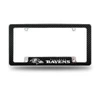 Rico Industries NFL Baltimore Ravens Cadre de Plaque d'immatriculation chromé pour Voiture/Camion/SUV Noir 30,5 x 15,2 cm