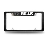 Rico Industries NFL Buffalo Bills Cadre de Plaque d'immatriculation Automobile en Fibre de Carbone 30,5 x 15,2 cm Chromé