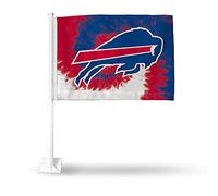 Rico Industries NFL Buffalo Bills Drapeau double face pour voiture - 40,6 x 48,3 cm - Poteau solide qui s'accroche sur voiture/camion/automobile
