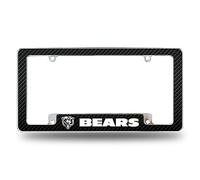 Rico Industries NFL Chicago Bears Cadre de Plaque d'immatriculation en Fibre de Carbone, 30,5 x 15,2 cm, chromé pour Voiture, Camion, SUV