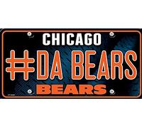 Rico Industries NFL Chicago Bears #Da Bears #1 Fan Metal Auto Tag 8.5" x 11" - Great for Truck/Car/SUV