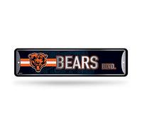 Rico Industries NFL Chicago Bears Plaque de rue en métal (10,2 x 38,1 cm) - Idéal pour la maison, la chambre, la cave